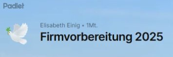 Man sieht ein hellblaues Banner mit weißer Friedenstaube und dem Schriftzug Firmvorbereitung 2025