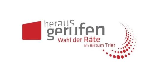 Man sieht das Logo zur Wahl der Räte in 2026 des Bistums Trier mit dem Schriftzug  'Herausgerufen'
