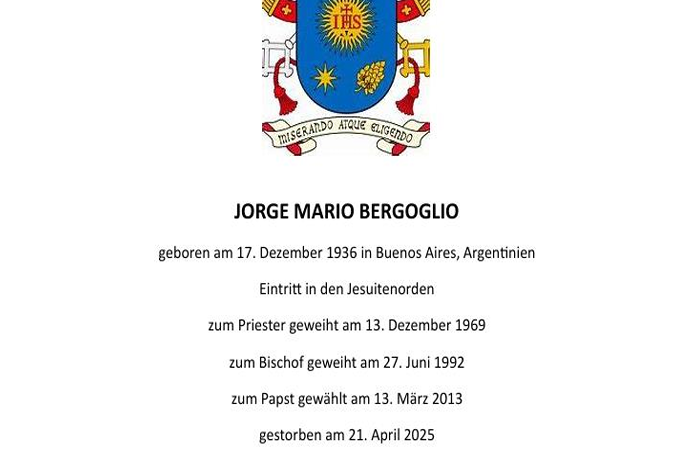 Man sieht den Nachruf des Trierer Bischofs Dr. Ackermann zum Tod des Papstes